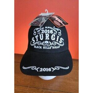2016 76th Sturgis Black Baseball Cap Motorcycle Rally Official Licensed Hat